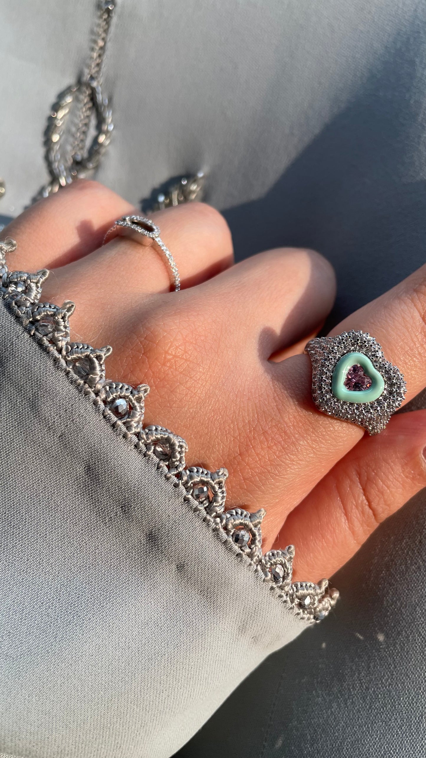 Heart Iced Ring