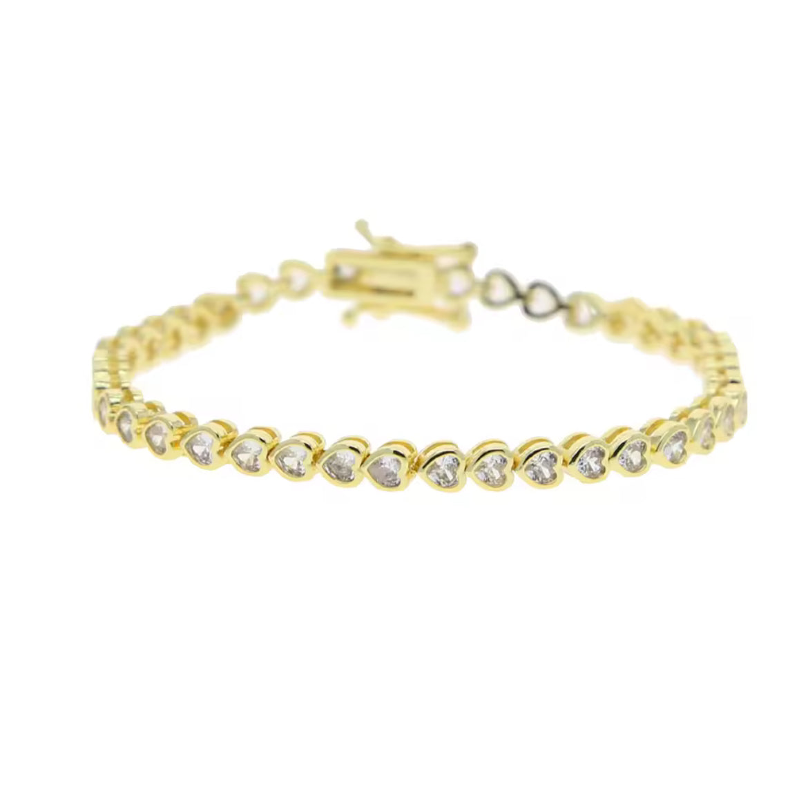 Shaped tennis bracelet