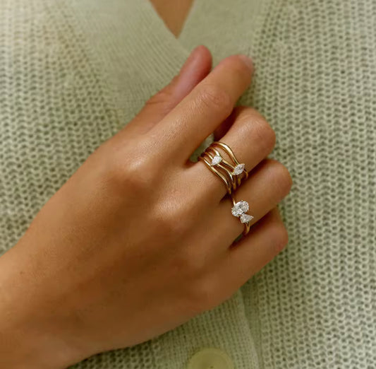 Vela Moissanite Ring